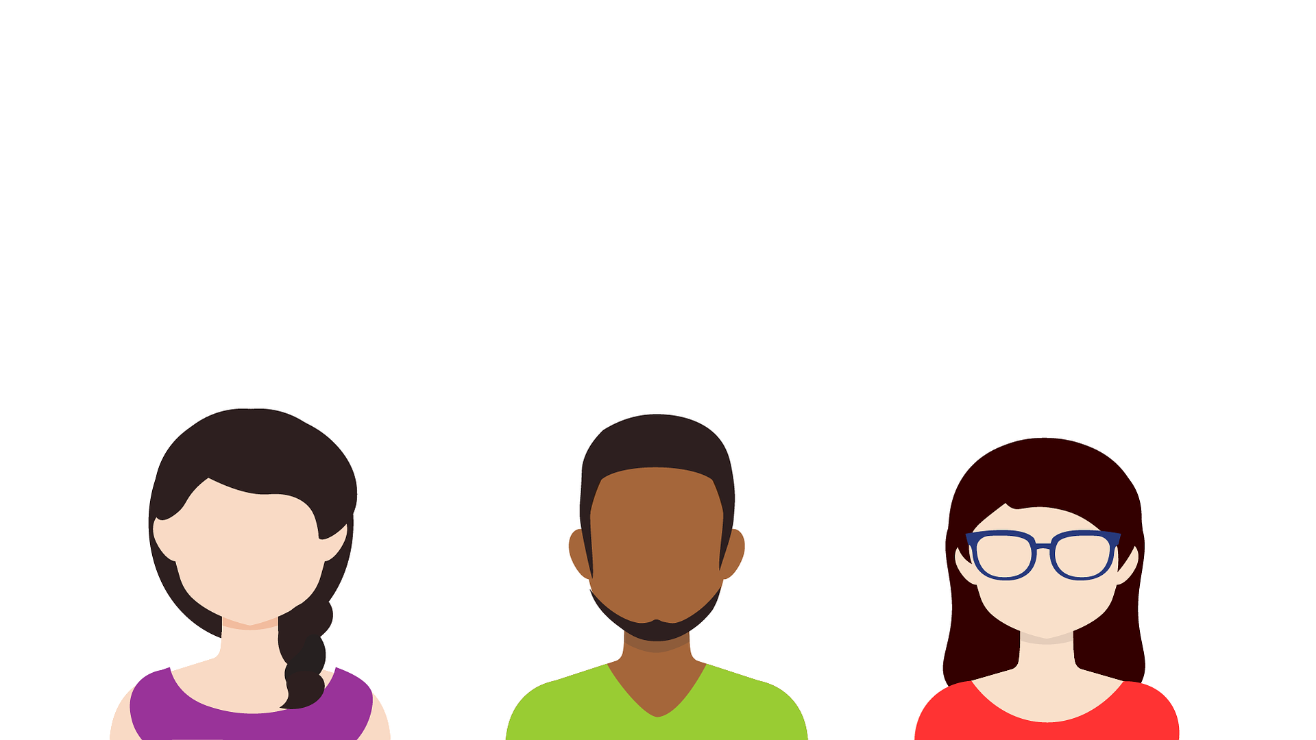 Personas mirando de frente