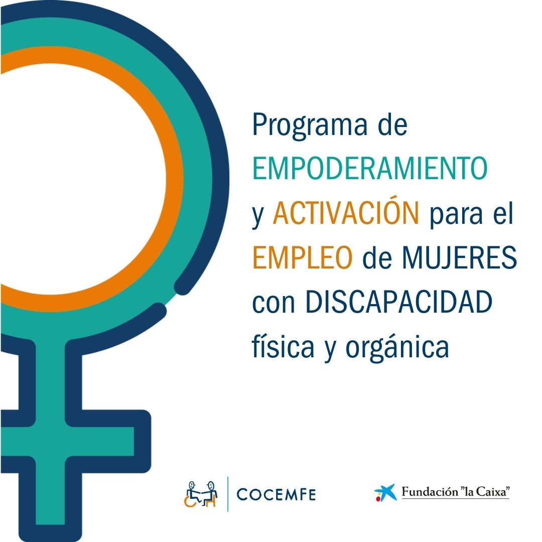Cartel publicitario del programa de empoderamiento para mujeres con discapacidad