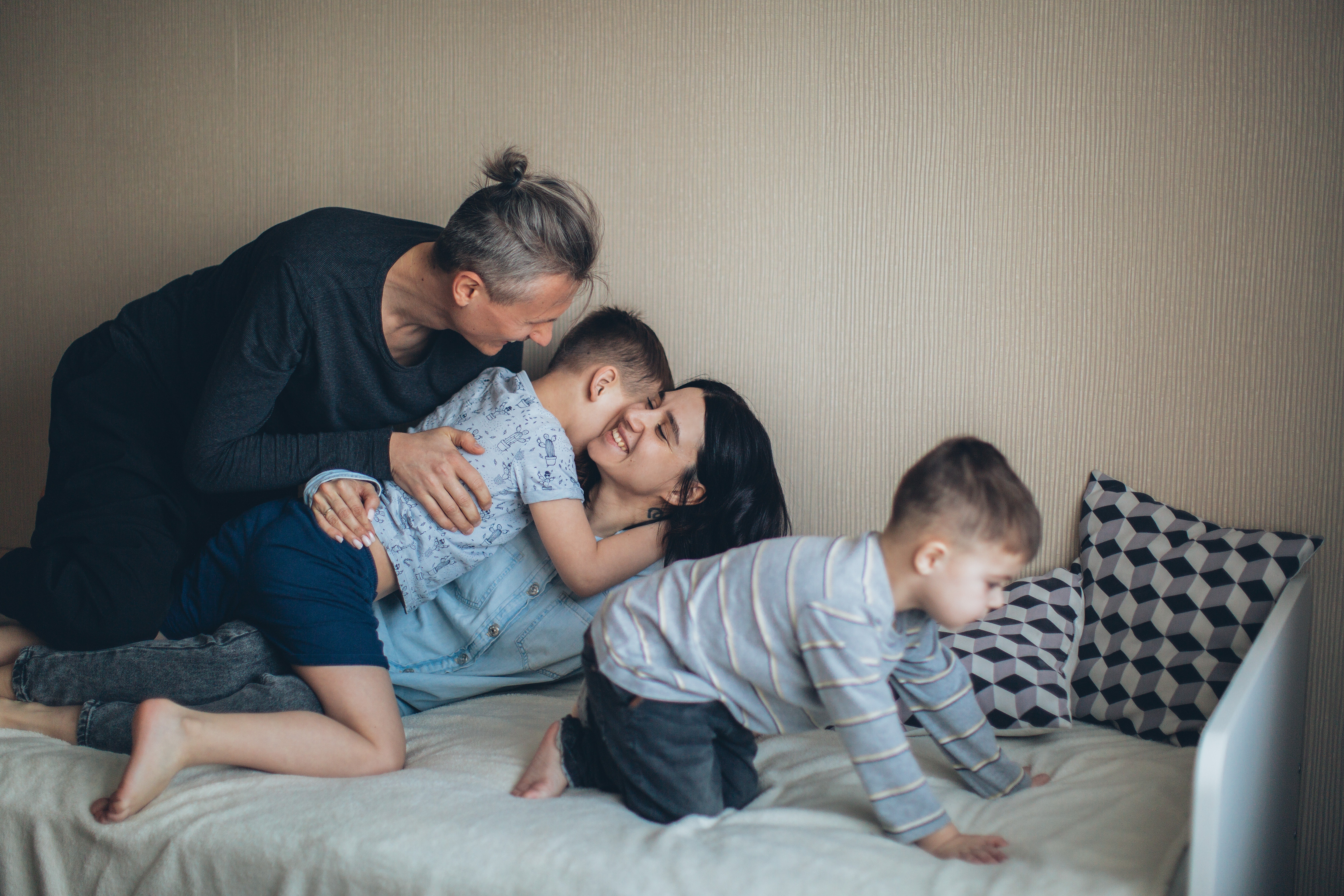 Familia en un momento de tiempo juntos