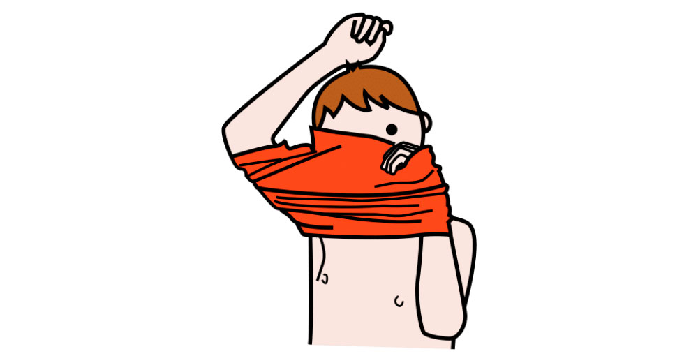 Pictograma de niño vistiéndose