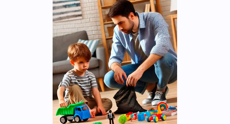 Un padre con su hijo