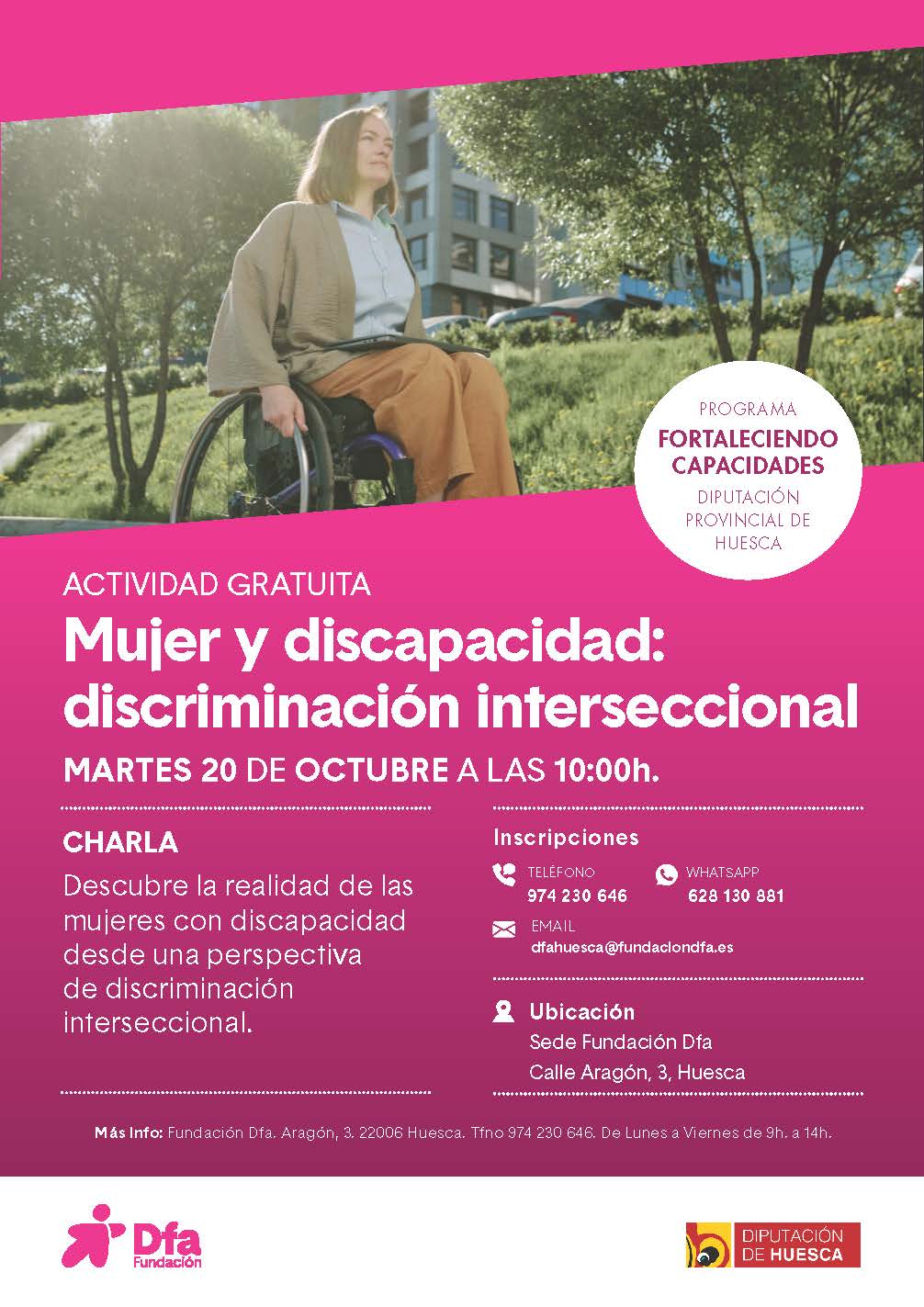 Cartel Charla Mujer y discapacidad