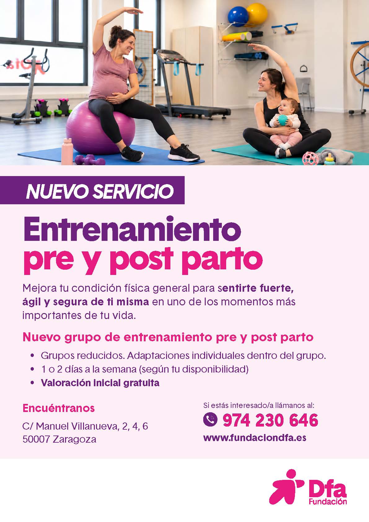 Cartel taller pre y posparto