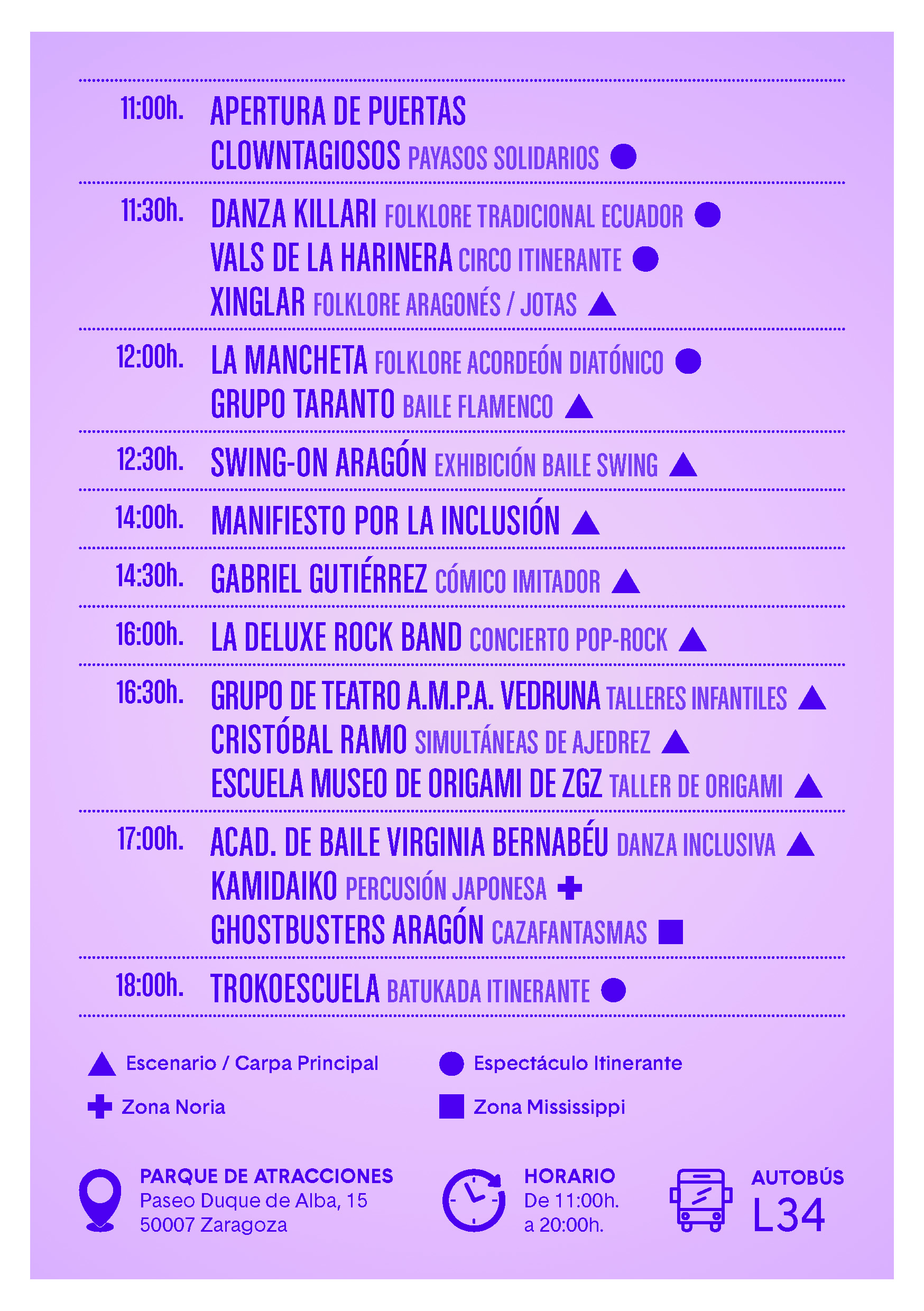 Horarios Fiesta Dfa 2025