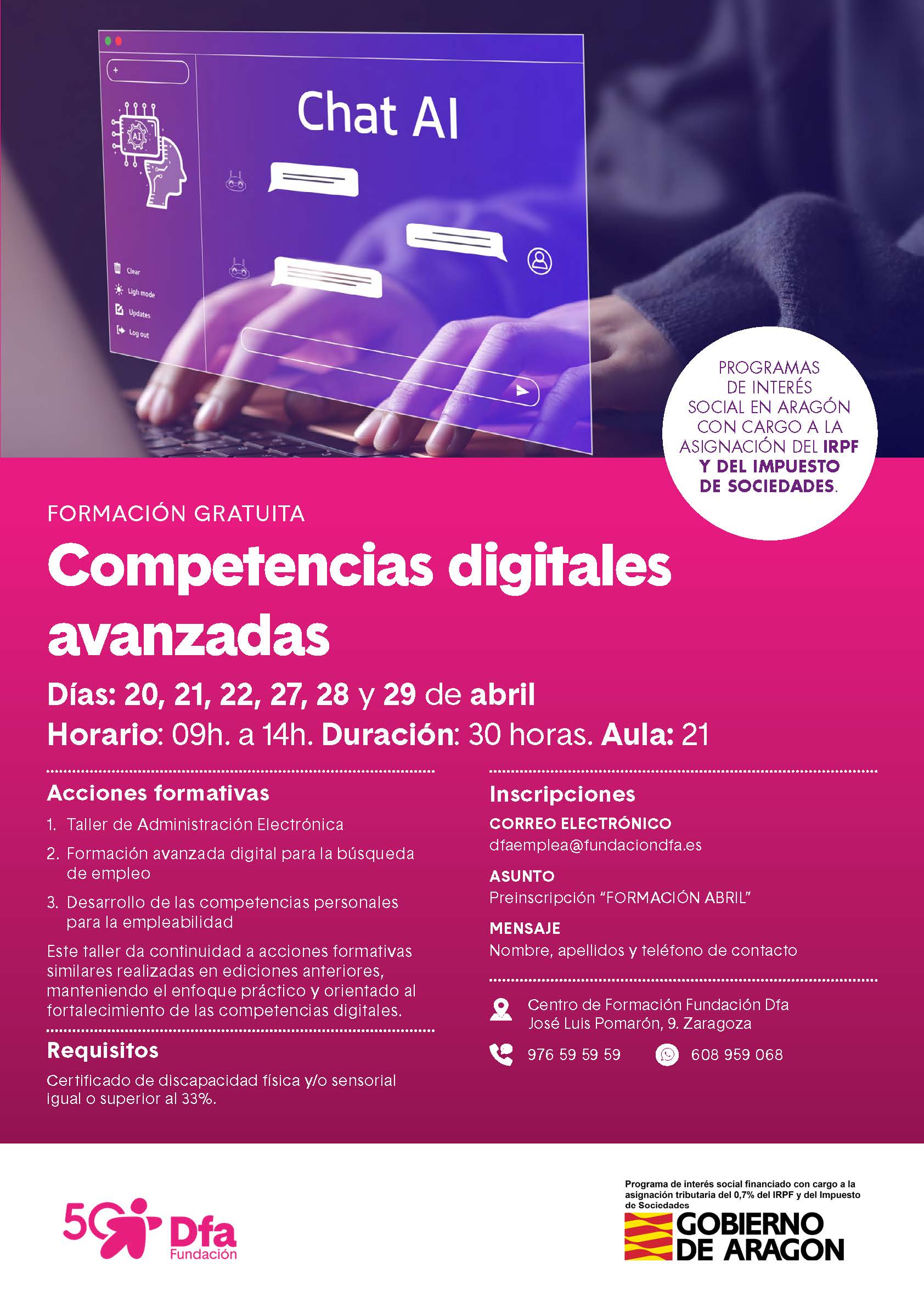 Taller competencias digitales avanzadas