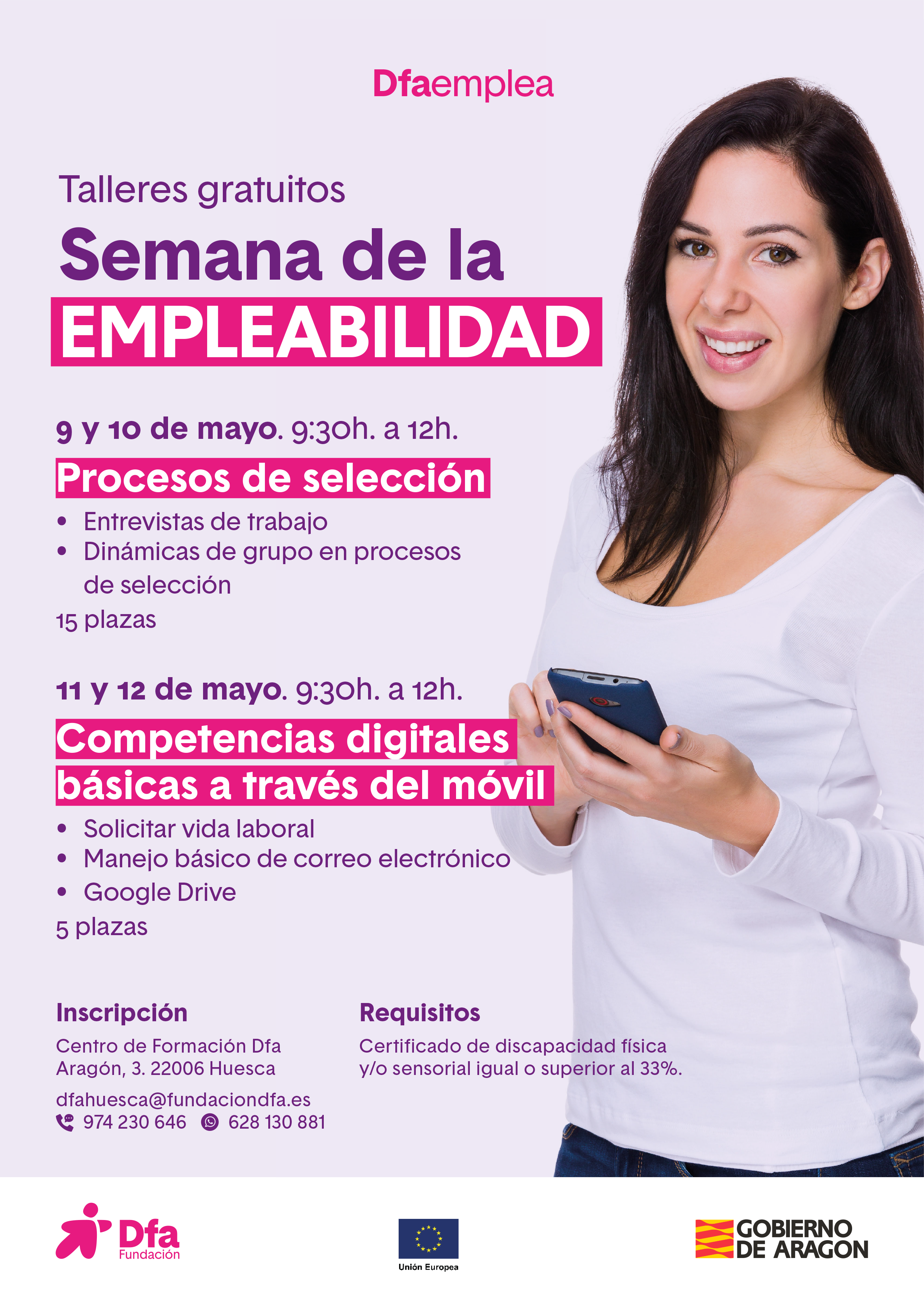 Cartel de la semana de la empleabilidad en Huesca