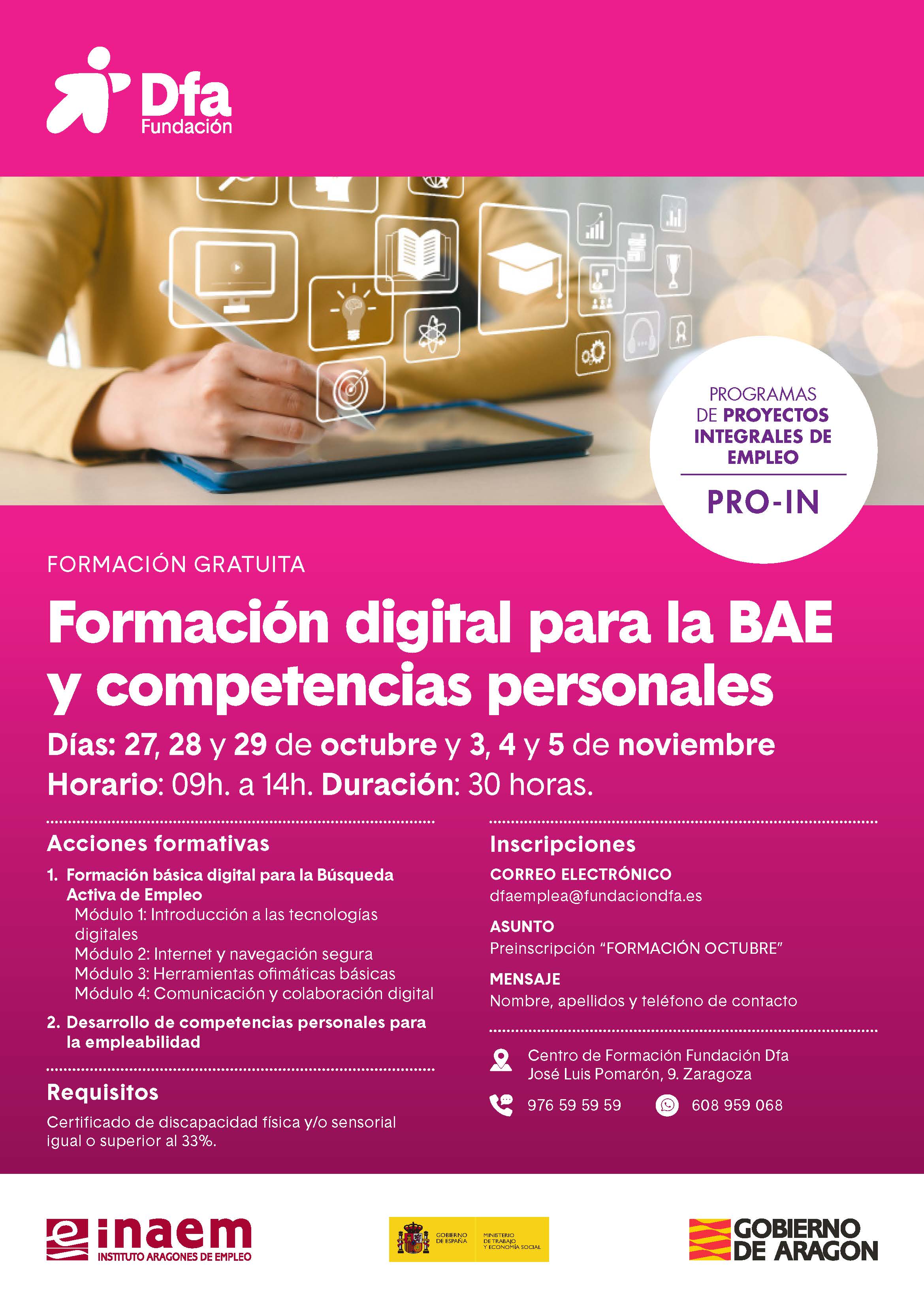 Ciclo de formación Pro-in-Octubre