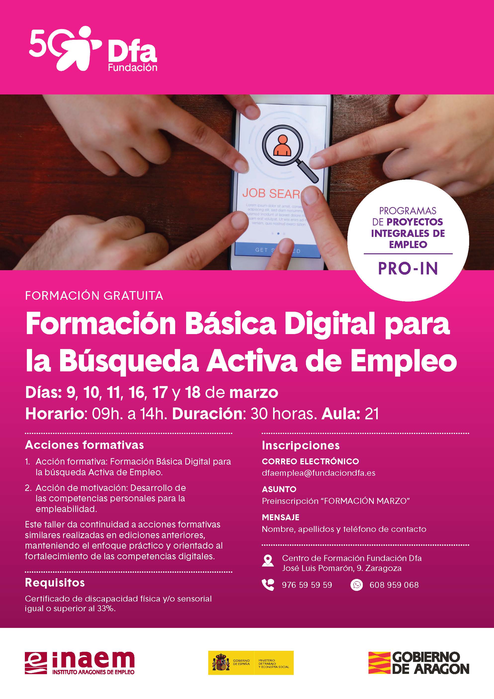 Talleres Pro-In Marzo 2026