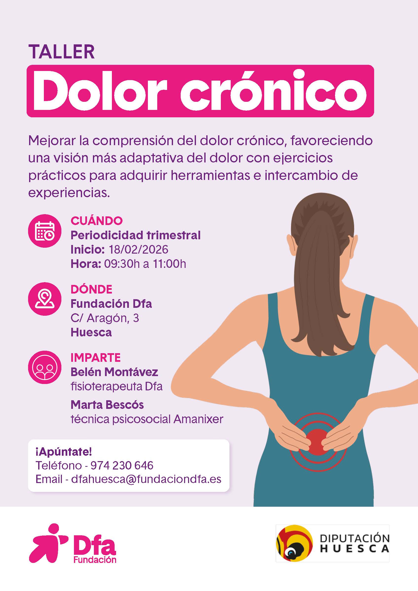 Taller dolor crónico en Huesca
