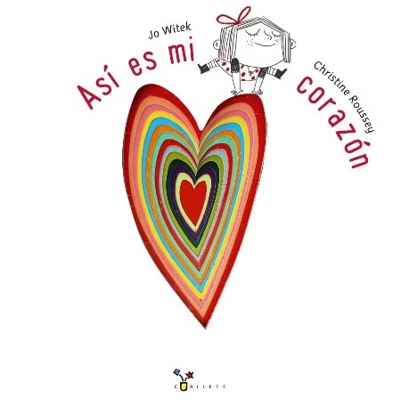 Un dibujo de un corazón multicolor