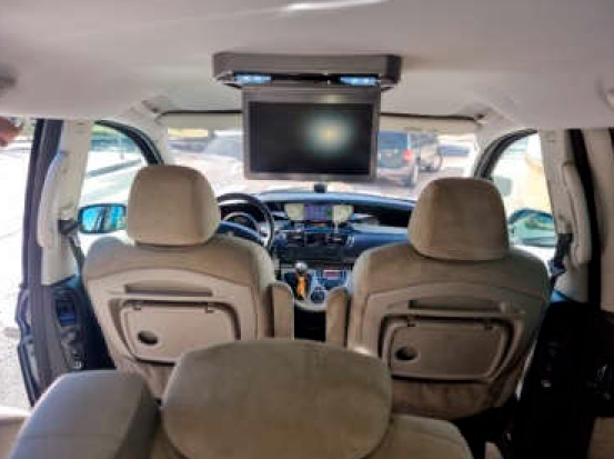 Vista interior del vehículo