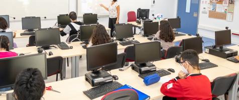 Aula de formación con alumnado con discapacidad
