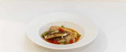 Imagen de merluza con verduras