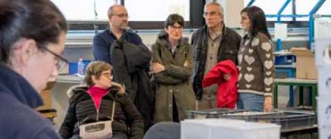 Manuel Pina, secretario general de Comisiones Obreras Aragón, visita Fundación DFA