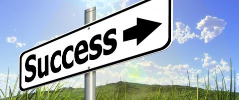 Señal hacia el éxito