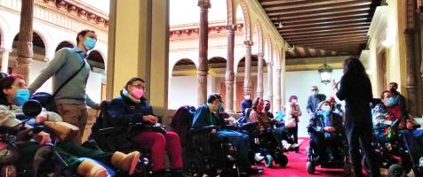 El grupo de Fundación Dfa, en el Palacio de Sástago