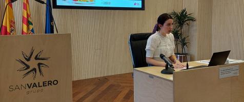 Carolina Marcuello, en plena intervención