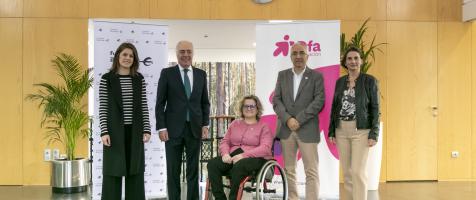 Foto de familia de Fundación Ibercaja y Fundación Dfa