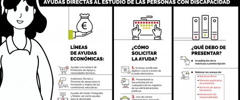 Infografía que muestra requisitos, documentación y plazos para solicitar estas ayudas