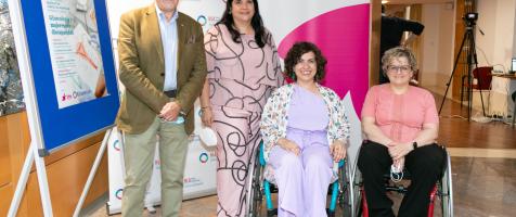 Pérez Lambán, Salazar, Joven y Valencia, antes de comenzar la charla