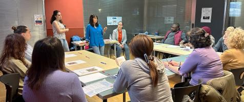 Una de las sesiones en las instalaciones de YMCA