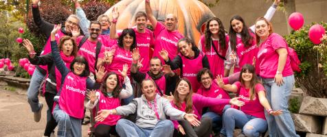 Parte del equipo de voluntariado