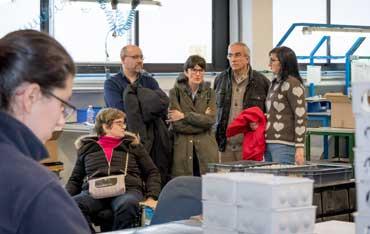 Manuel Pina, secretario general de Comisiones Obreras Aragón, visita Fundación DFA