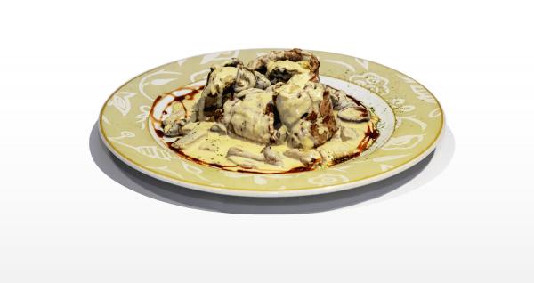 Imagen de redondo de ternera relleno con salsa de foie