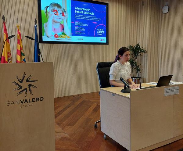Carolina Marcuello, en plena intervención