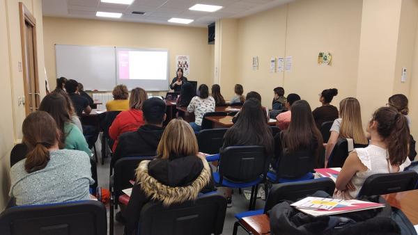 Charla a los alumnos del IES Francés de Aranda de Teruel