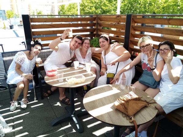 Participantes en la fiesta ibicenca